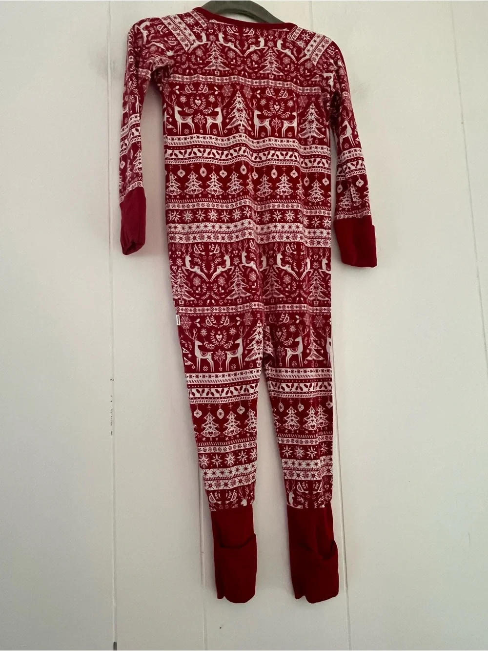 Little Sleepies Reindeer Cheer Zippy Footie Bamboo Size 12-18 Months